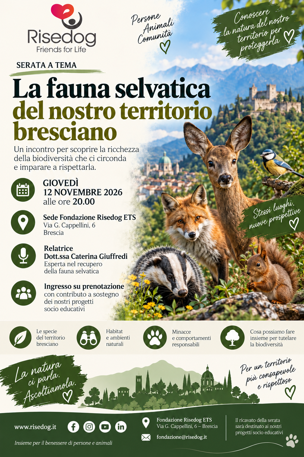 SERATA: LA FAUNA SELVATICA DEL NOSTRO TERRITORIO